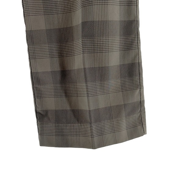 NIKE GOLF Dri-Fit Plaid Straight Leg Golf Pants • Women's‎ size 2 • khaki, gray - Picture 3 of 7